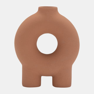 Terracotta Donut Footed Vase