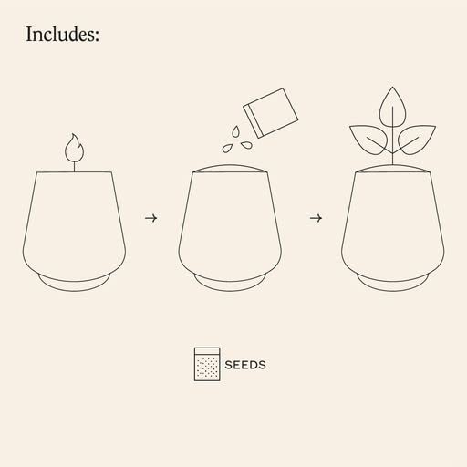 Modern Sprout Rooted Candle - 2 in 1 Scented Soy Candle with Seeds