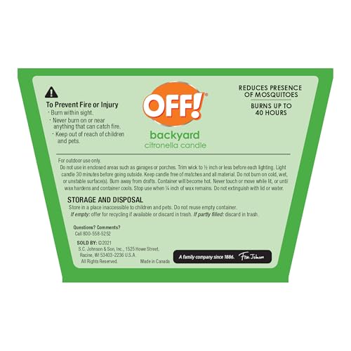 OFF! Backyard Citronella Scented Candle