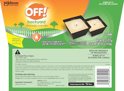 OFF! Backyard Citronella Scented Candle
