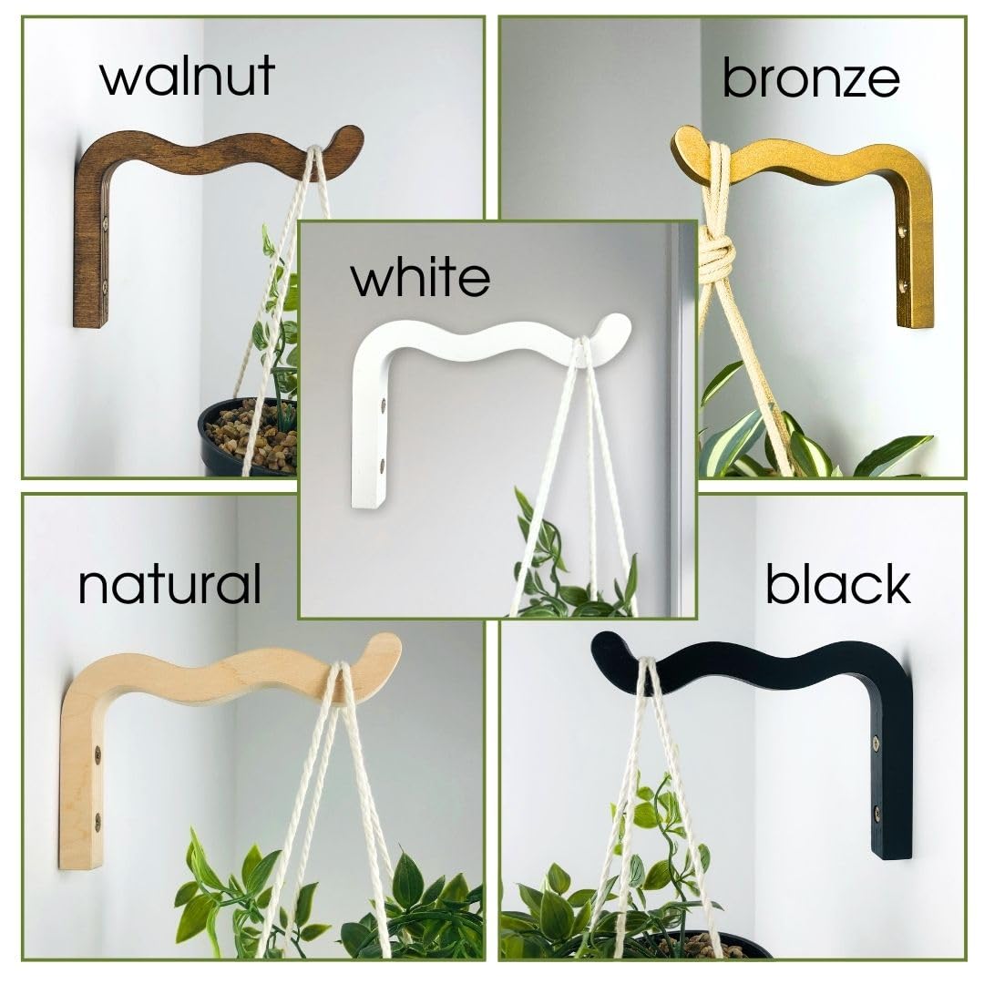 Wavy Wooden Wall Hook 2PCS