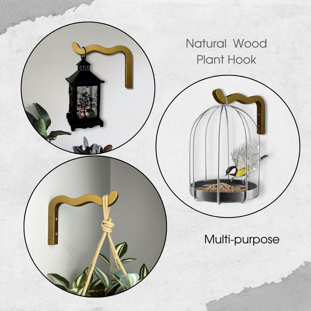 Wavy Wooden Wall Hook 2PCS
