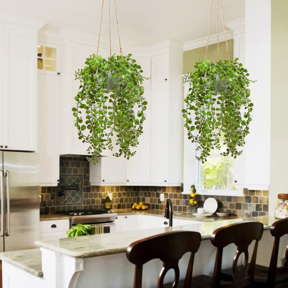 Artificial String of Pearls Hanging Plant