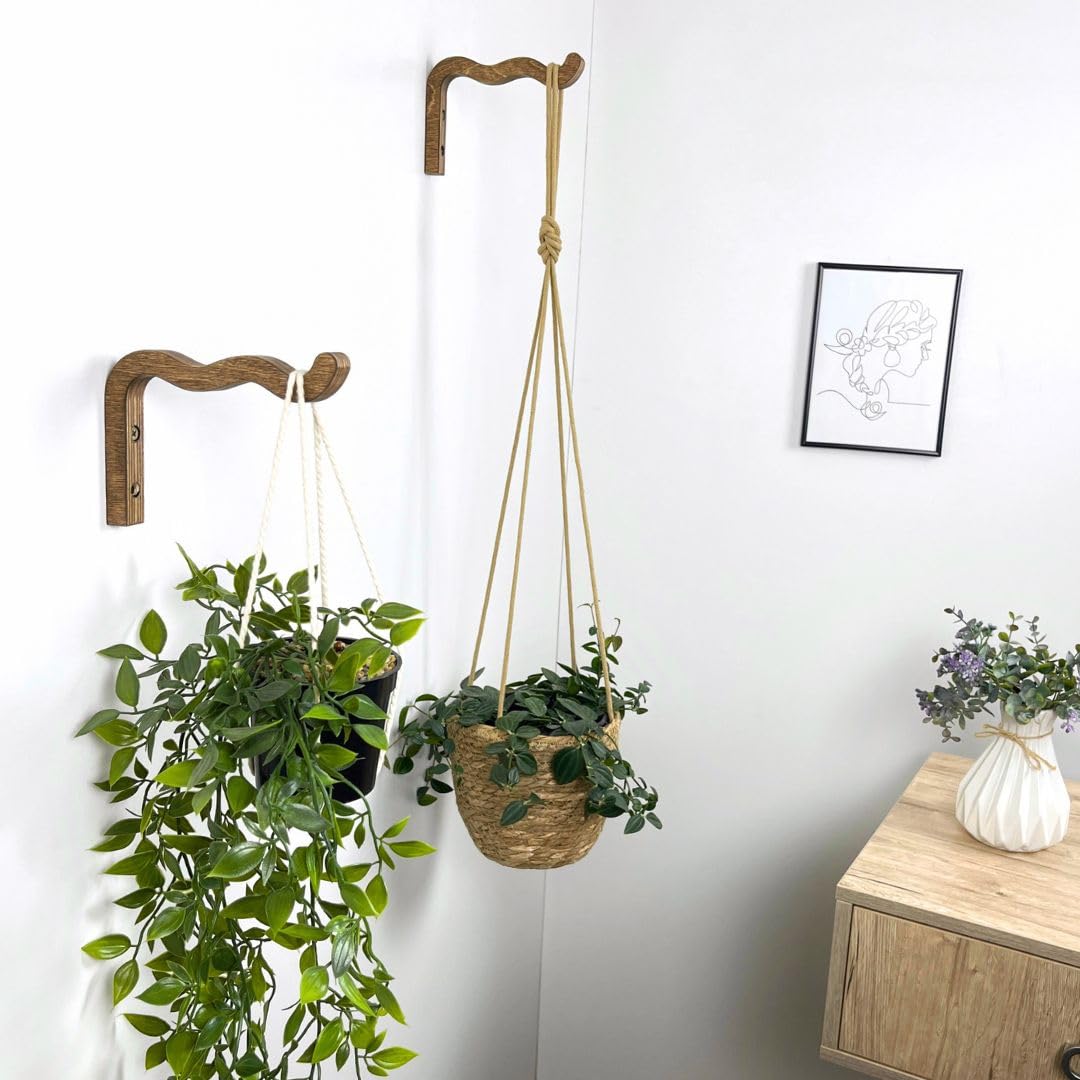Wavy Wooden Wall Hook 2PCS