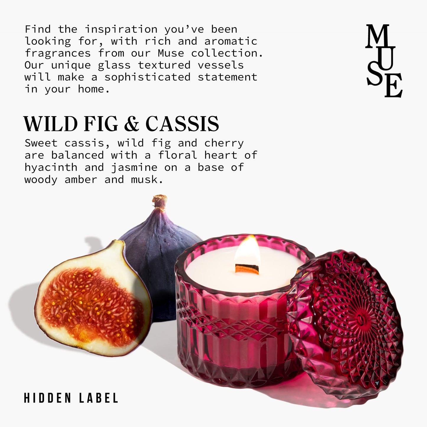 Hidden Label Wood Wick Decorative Candles