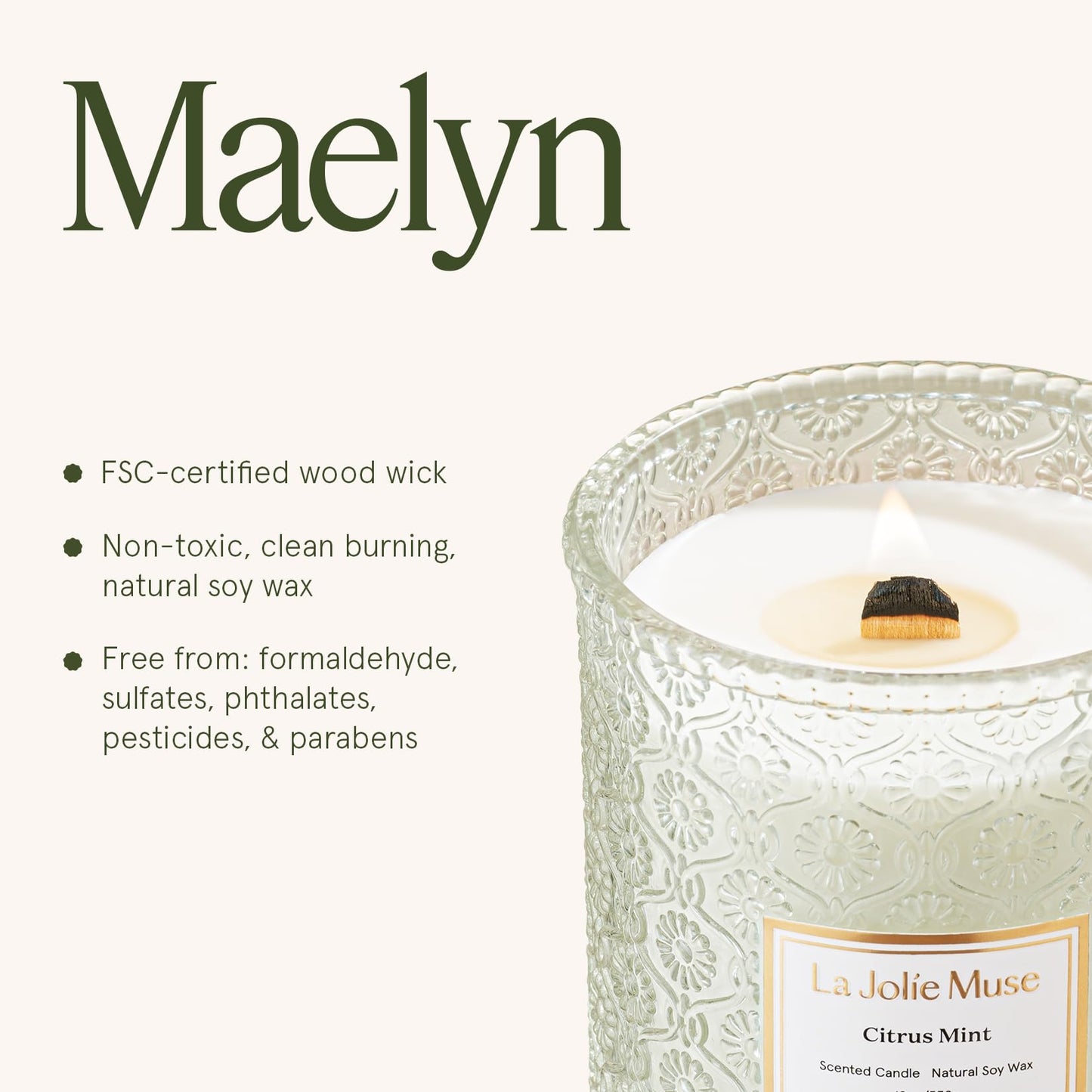 LA JOLIE MUSE Glass Jar Candle