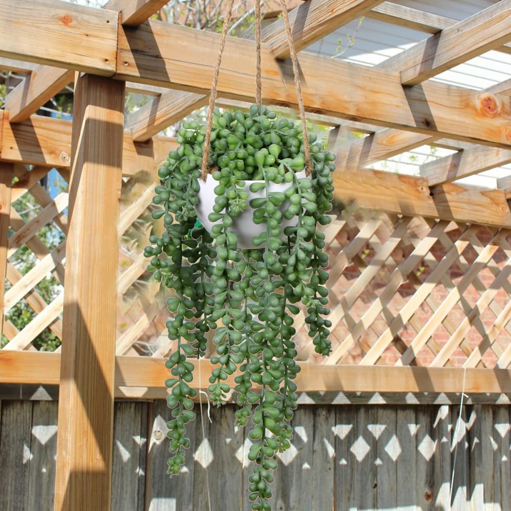Artificial String of Pearls Hanging Plant