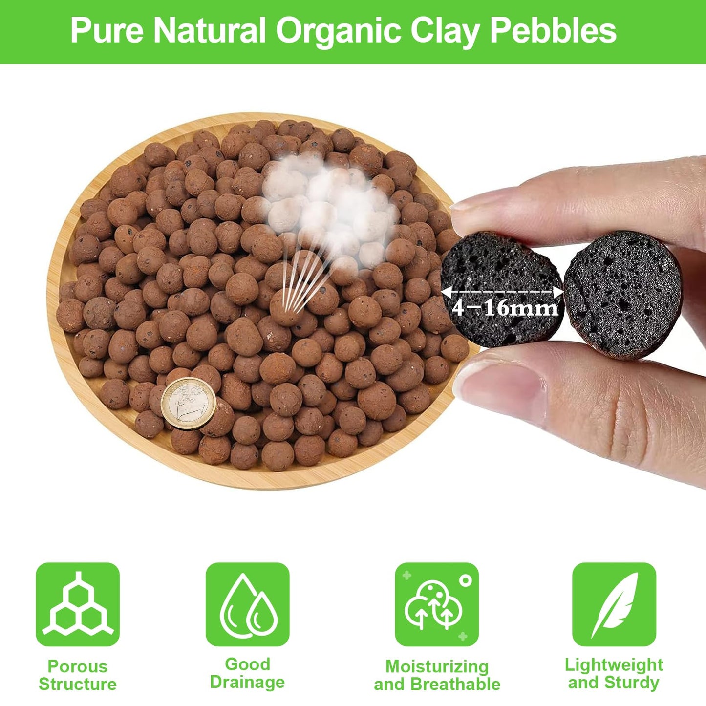 Organic Expanded Clay Pebbles for Plants | Leca