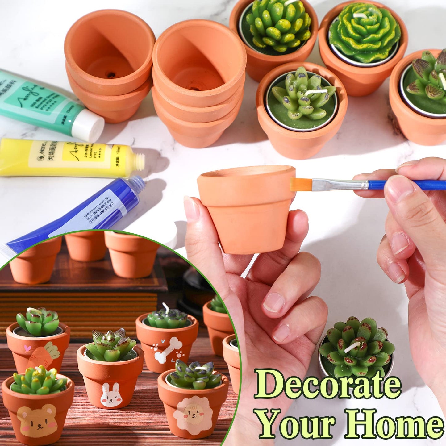 Succulent Cactus 18ea Tealight Candles
