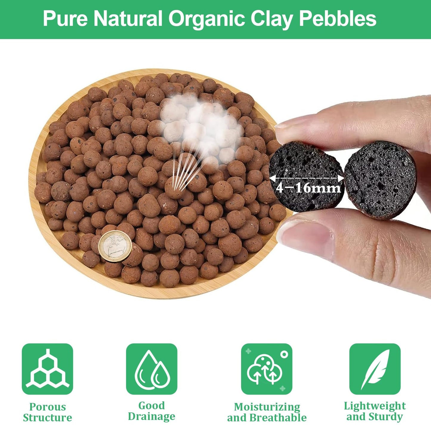 Organic Expanded Clay Pebbles for Plants | Leca