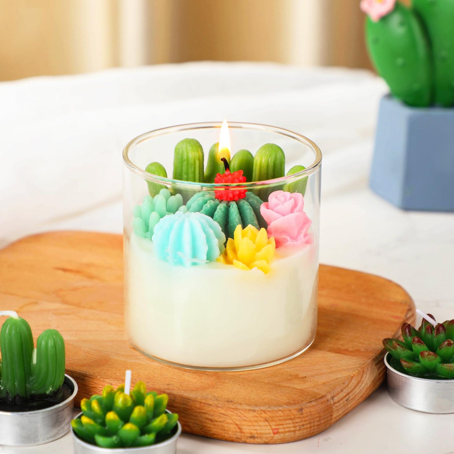 Cactus Terrarium Plant Candle