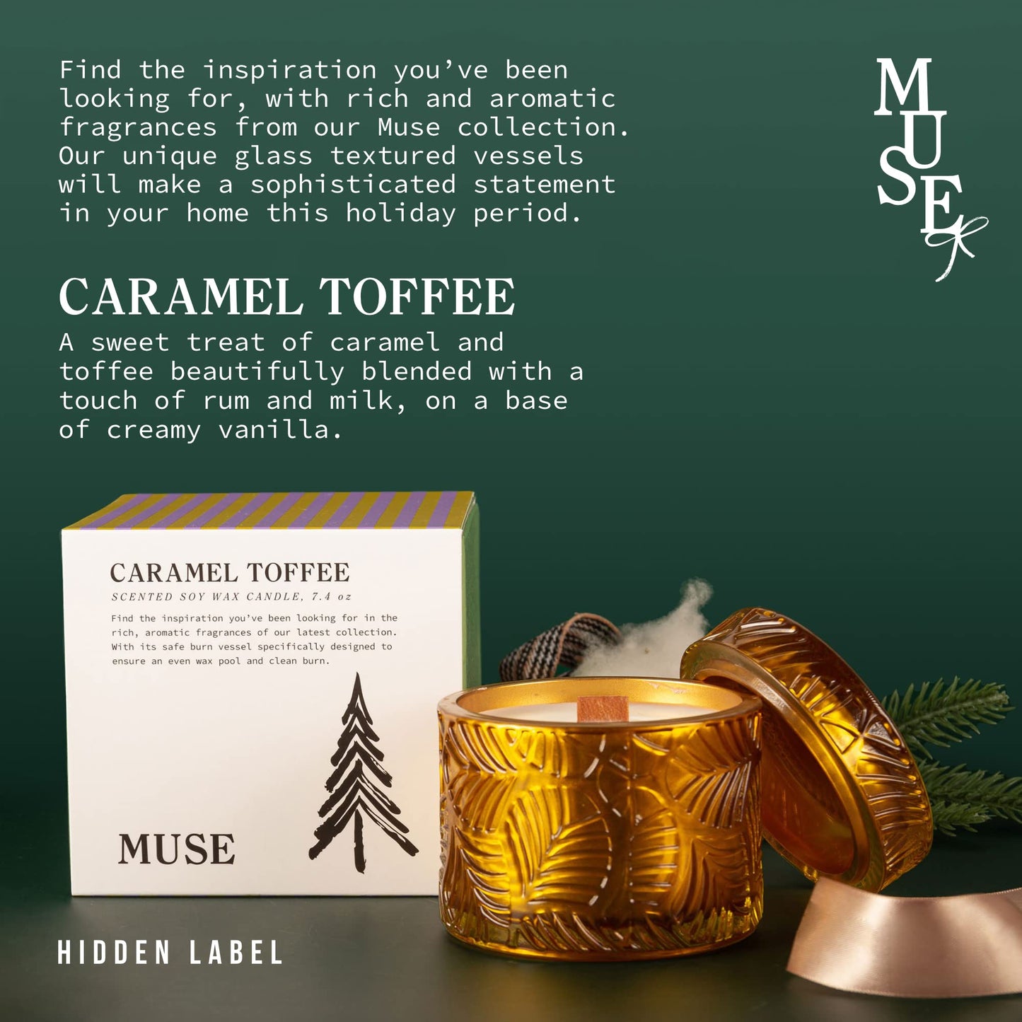Hidden Label Wood Wick Decorative Candles