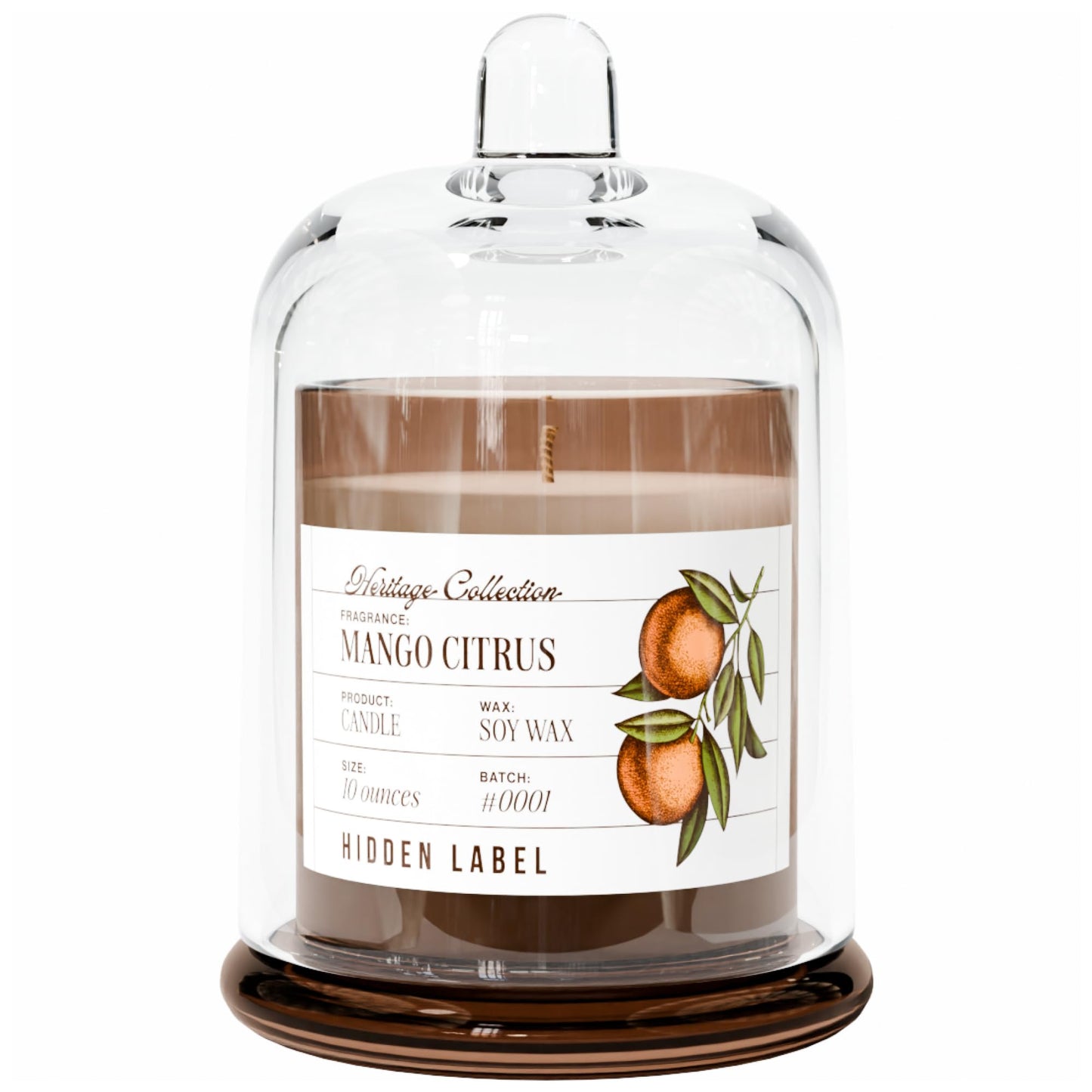 Glass Cloche Natural Soy Aromatherapy Candle