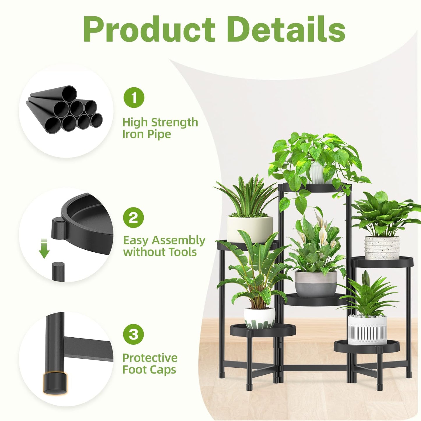5 Tier Folding Plant Stand