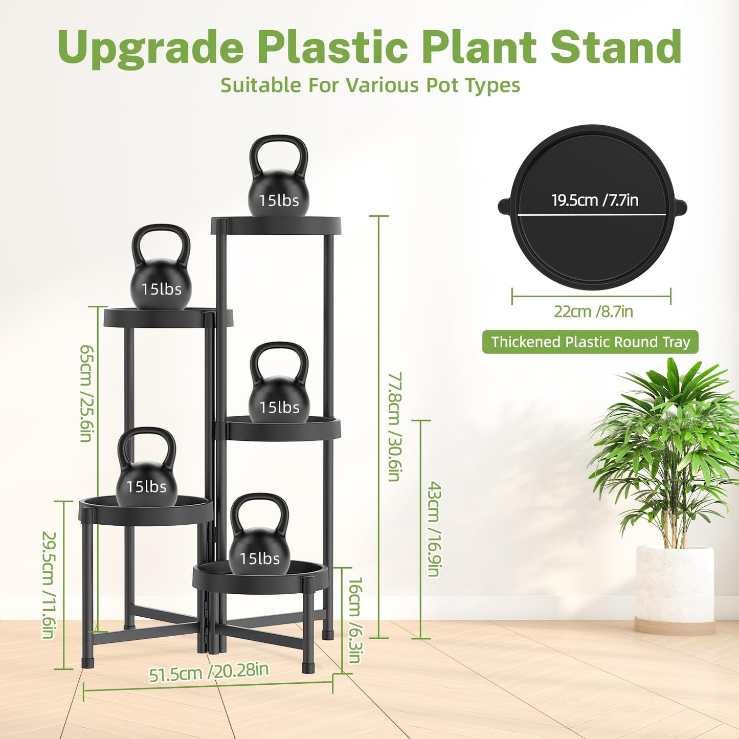 5 Tier Folding Plant Stand