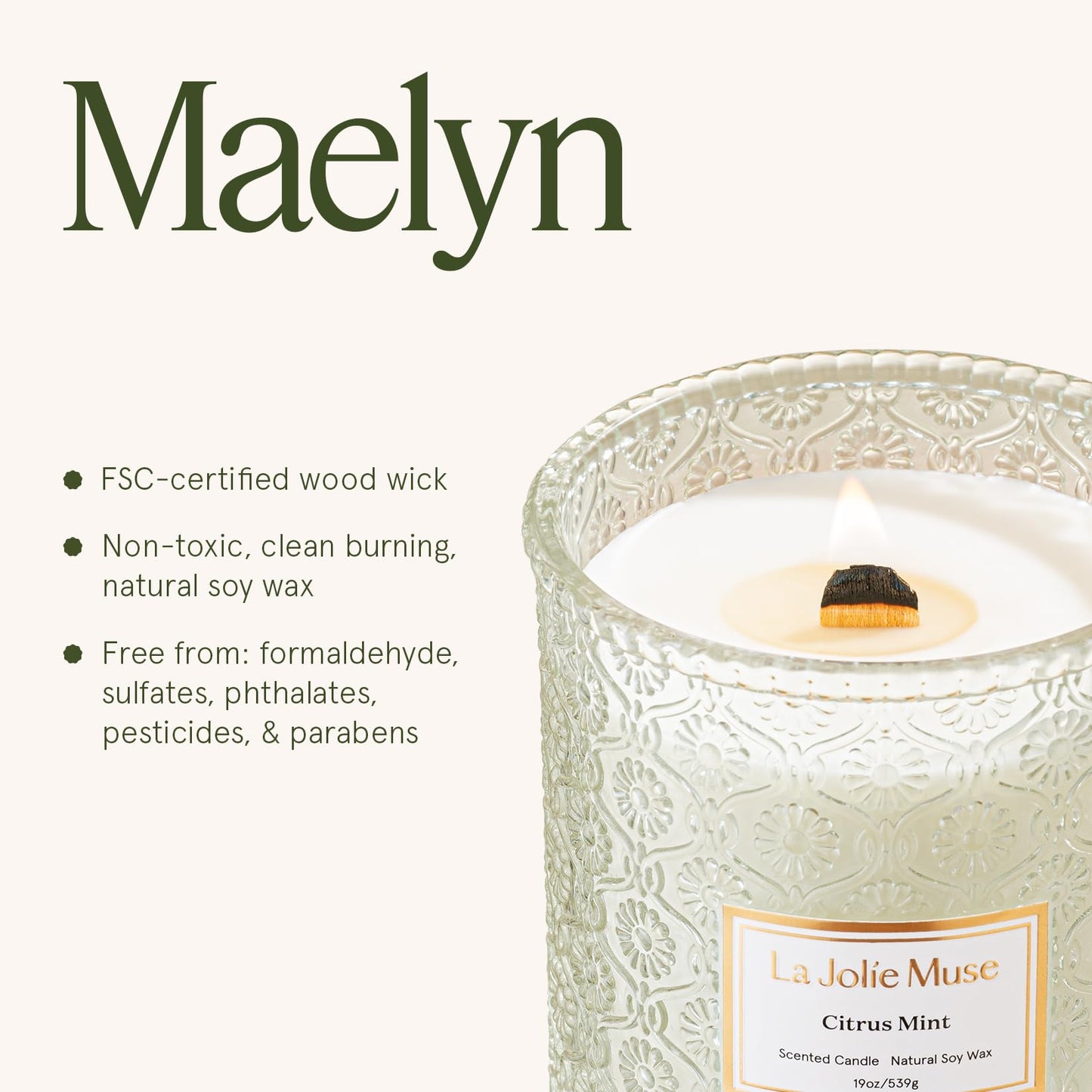 LA JOLIE MUSE Glass Jar Candle