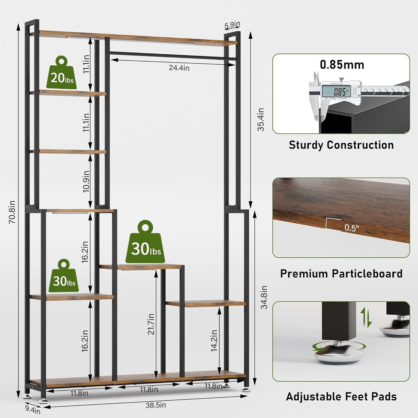 8-Tier Plant Stand with Grow Lights