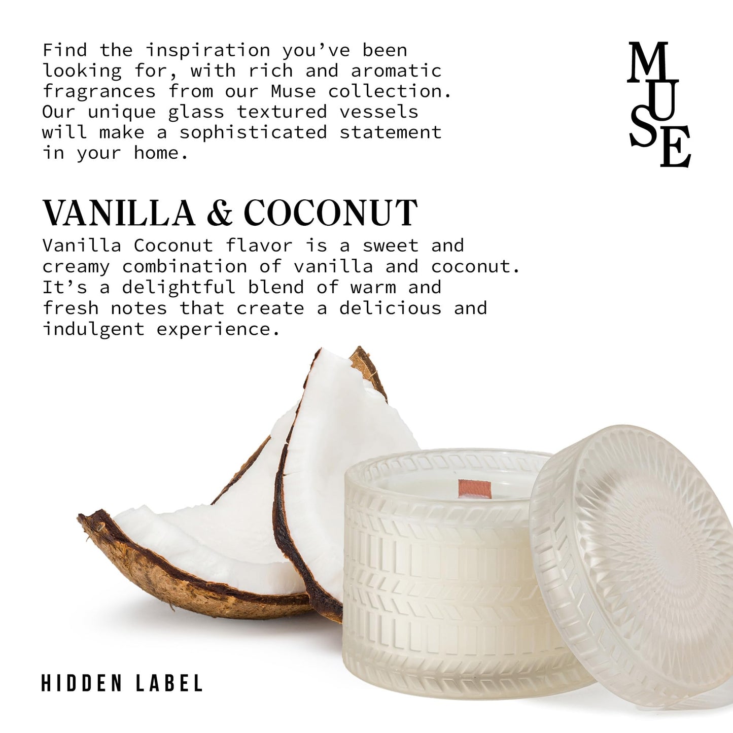 Hidden Label Wood Wick Decorative Candles