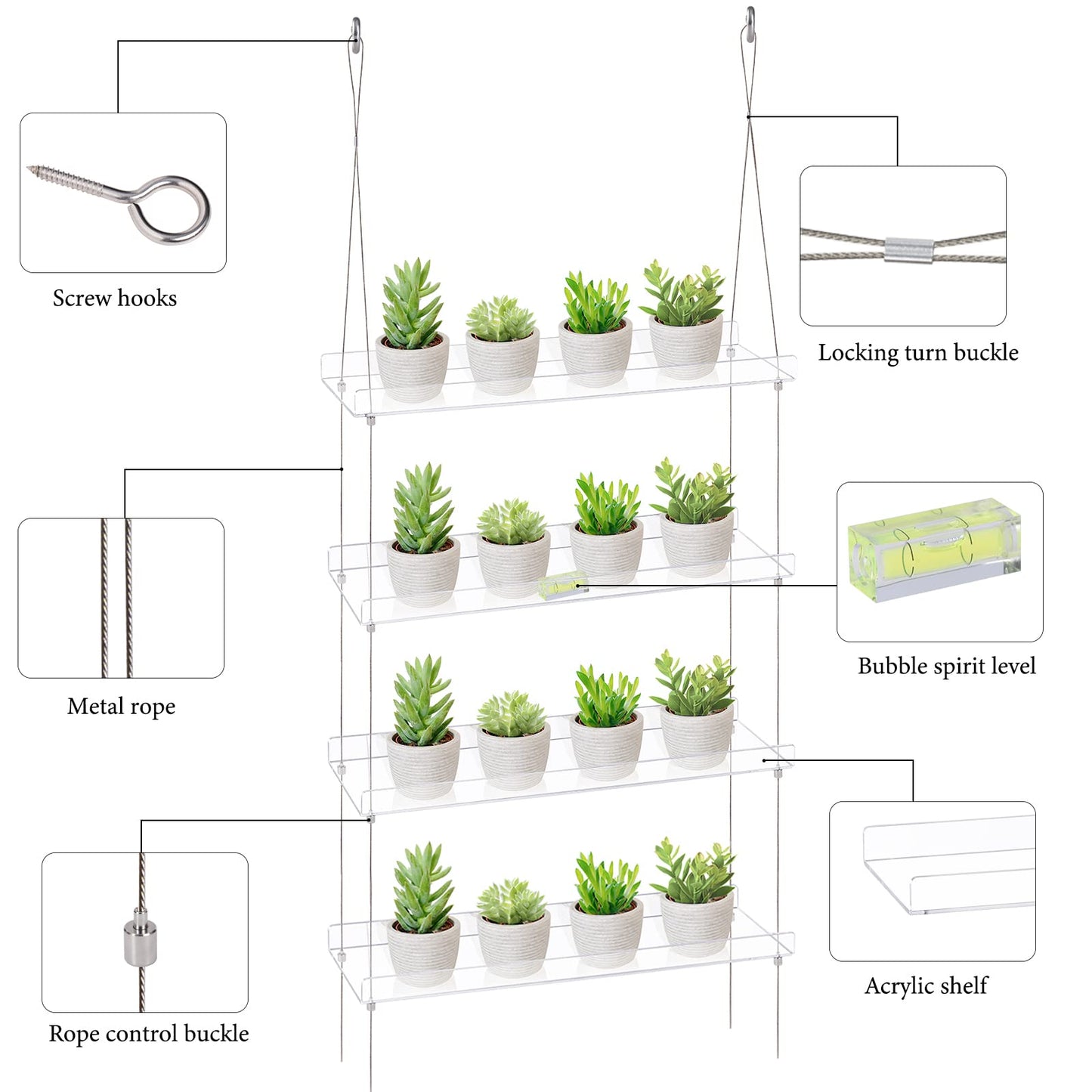 Window Plant Shelves