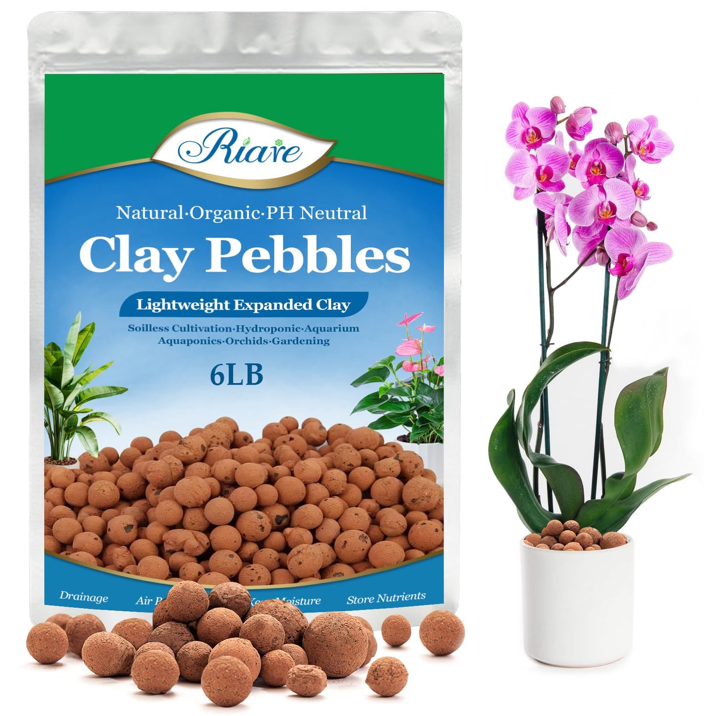 Organic Expanded Clay Pebbles for Plants | Leca