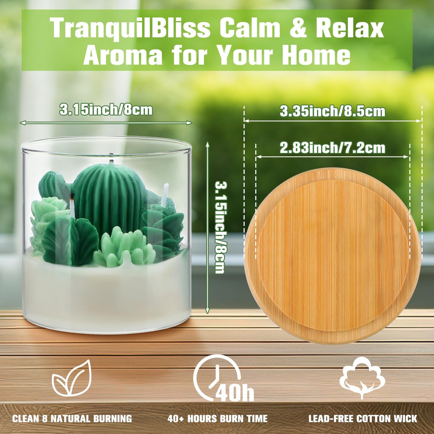Cactus Terrarium Plant Candle