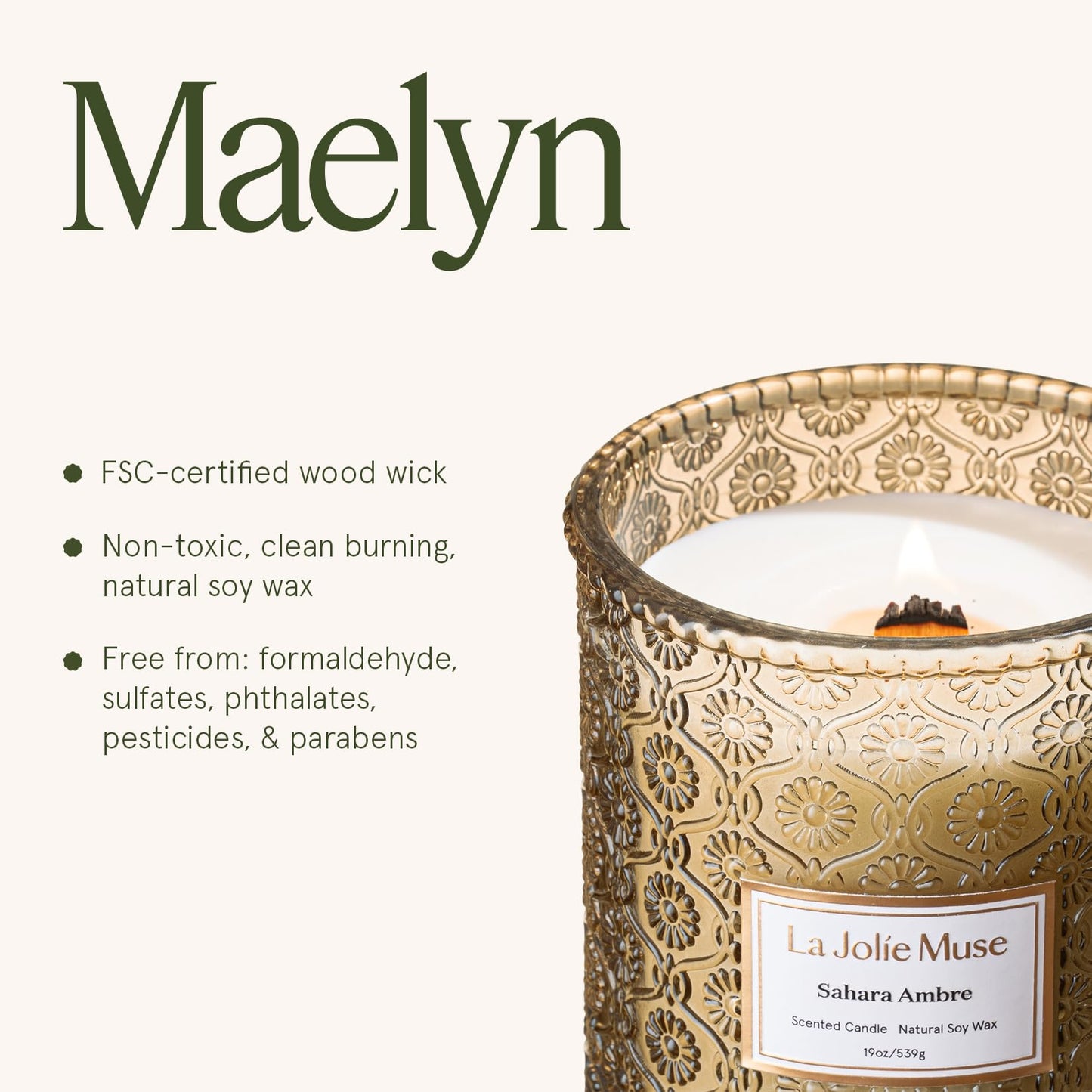 LA JOLIE MUSE Glass Jar Candle