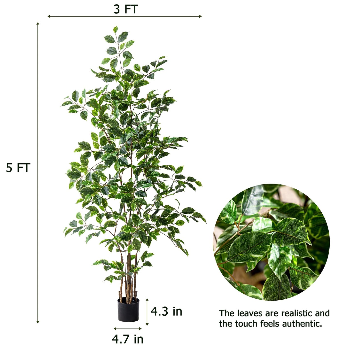 Artificial Ficus Tree & Planter
