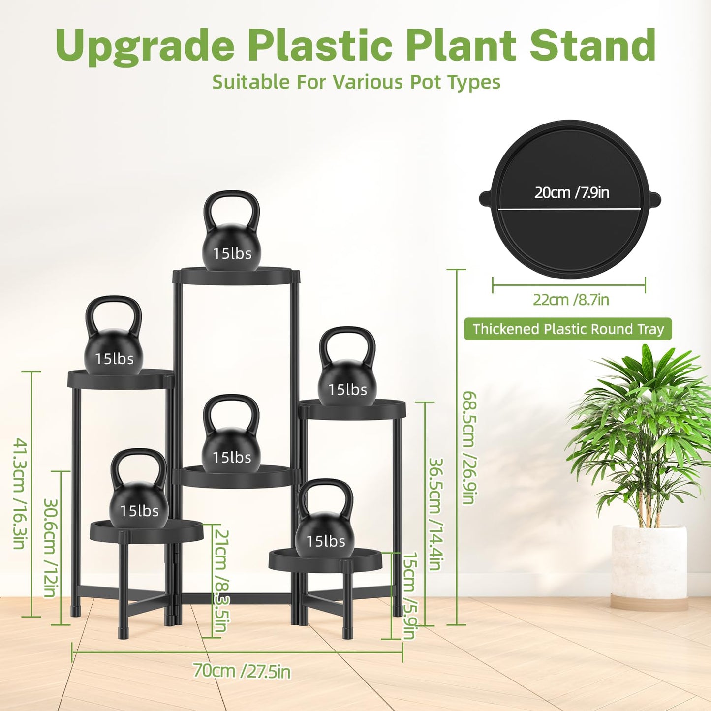 5 Tier Folding Plant Stand