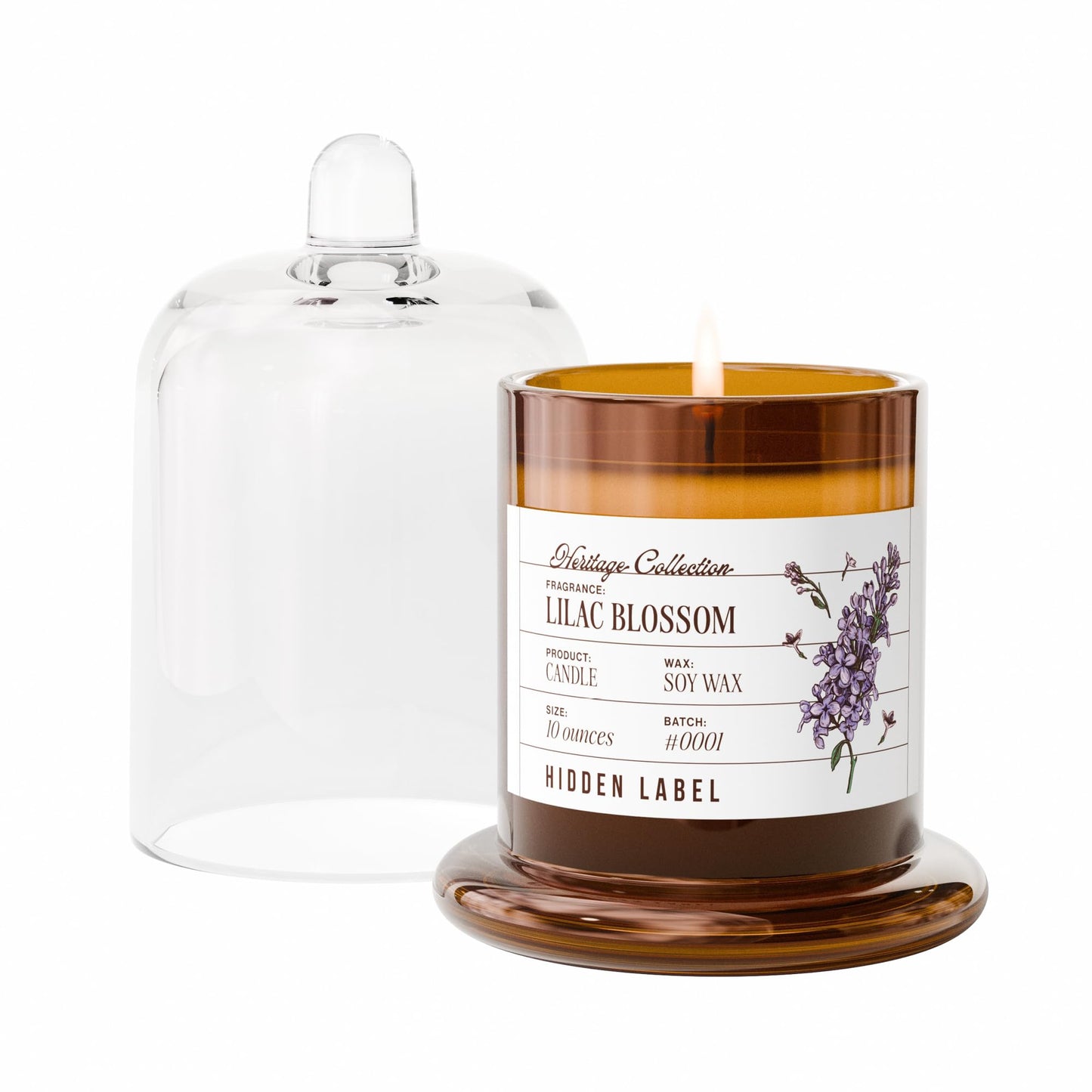 Glass Cloche Natural Soy Aromatherapy Candle
