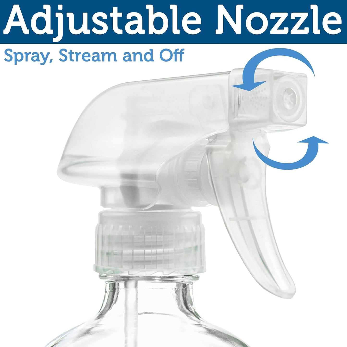 Clear Glass Spray Bottles - 2 Pack