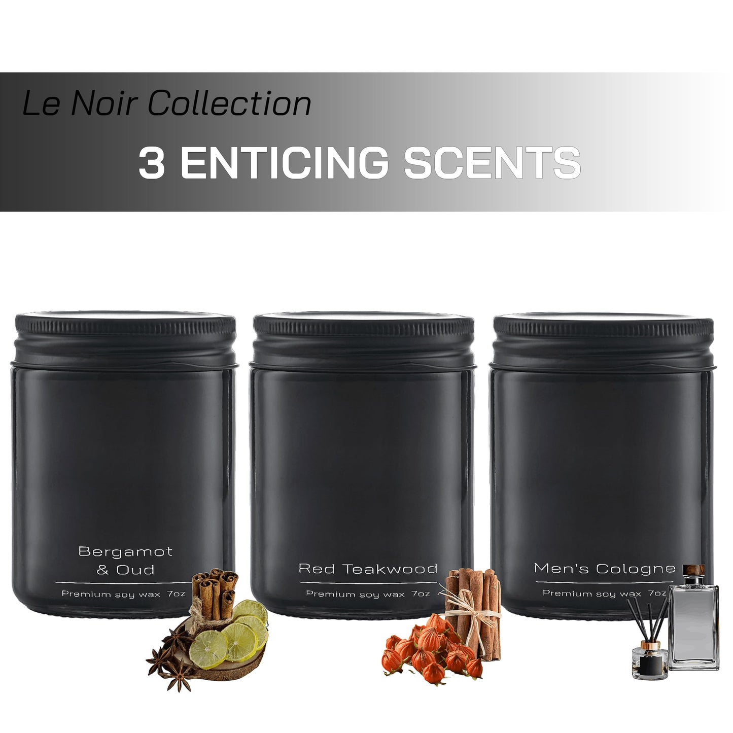 Scented Soy Candles Gift Set | Nature's Bloom Collection | 3 Scented Candles