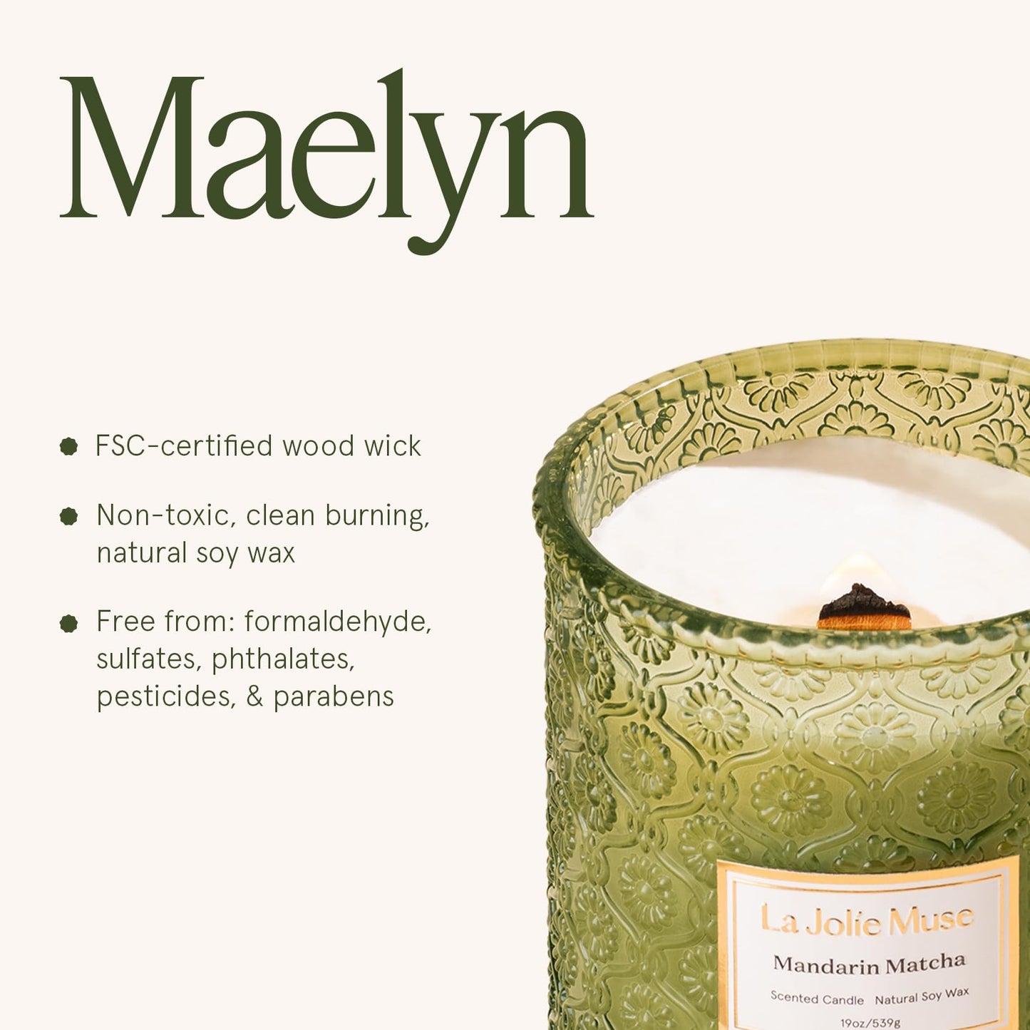 LA JOLIE MUSE Glass Jar Candle