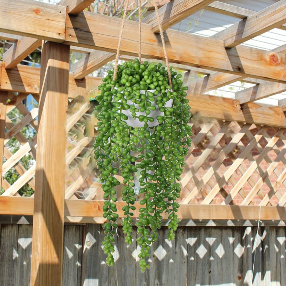 Artificial String of Pearls Hanging Plant