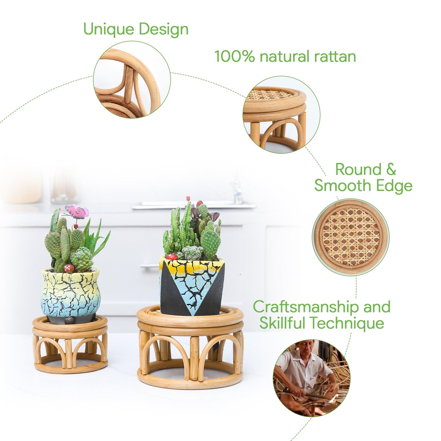 Rattan Wicker Risers S/M