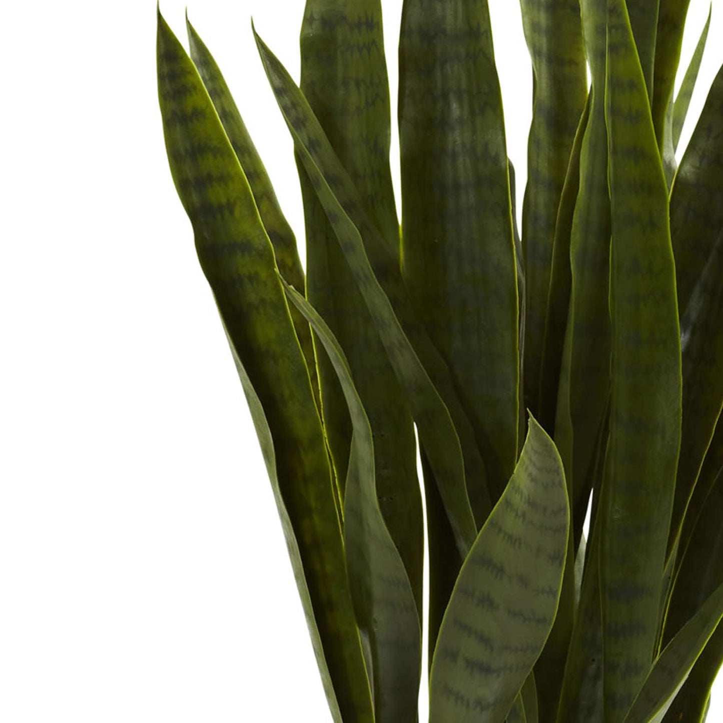 Nearly Natural Sansevieria & Black Planter