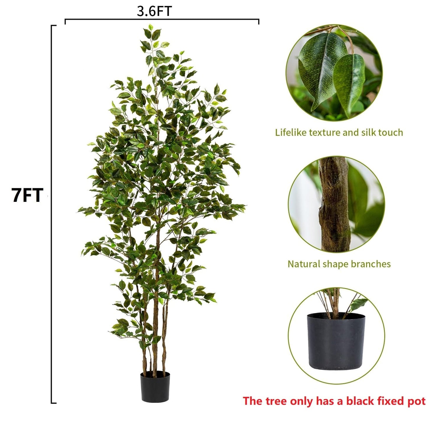 Artificial Ficus Tree & Planter