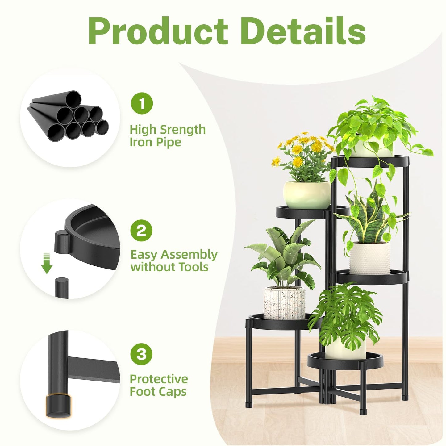 5 Tier Folding Plant Stand