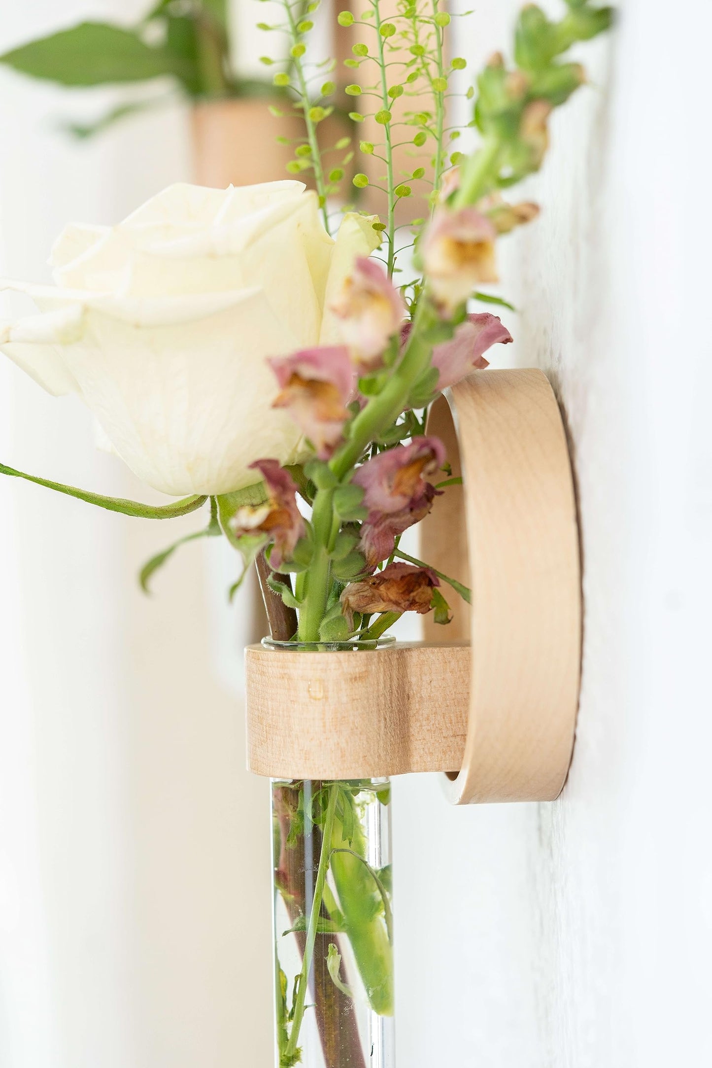 Maple Wood Propagation Wall Vases