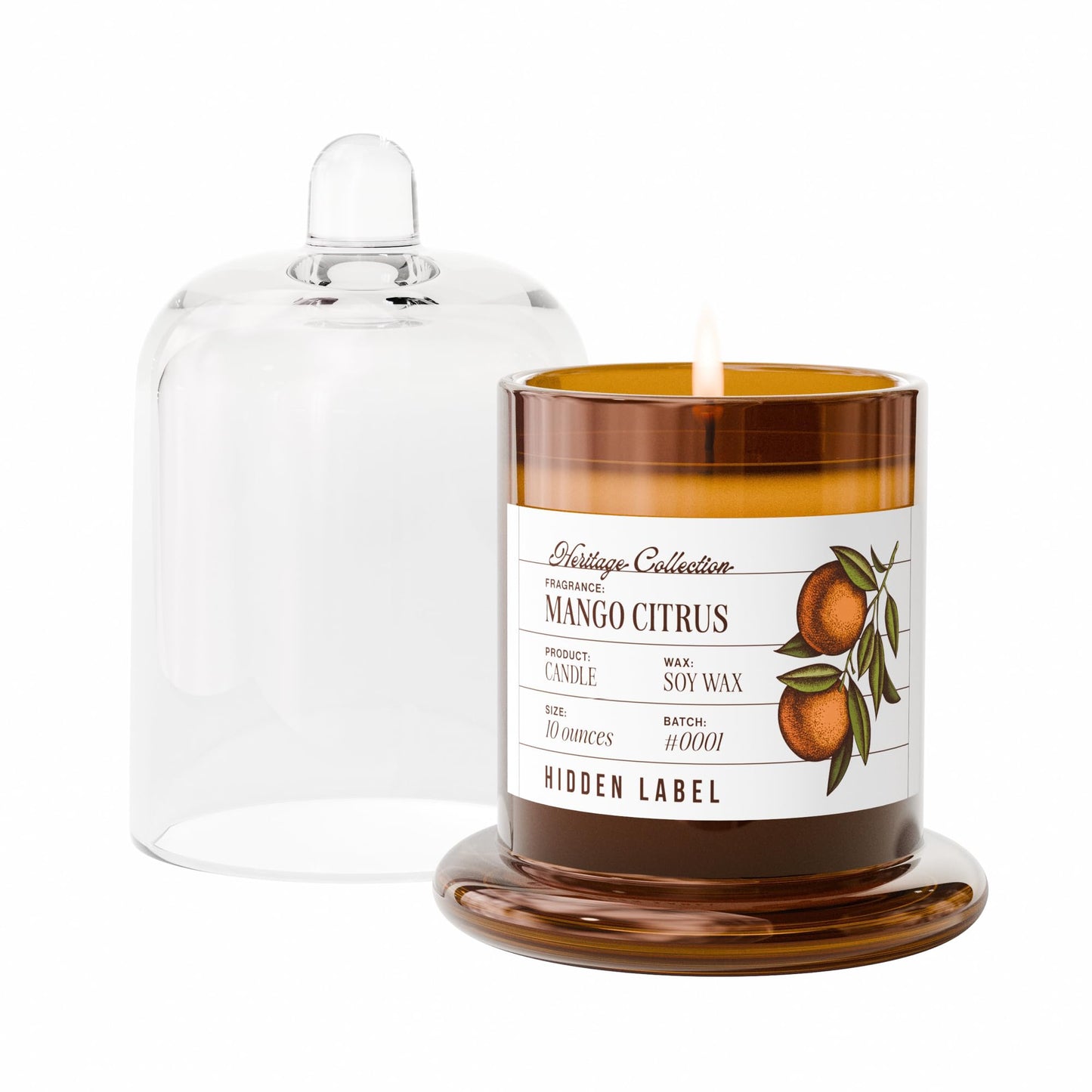 Glass Cloche Natural Soy Aromatherapy Candle