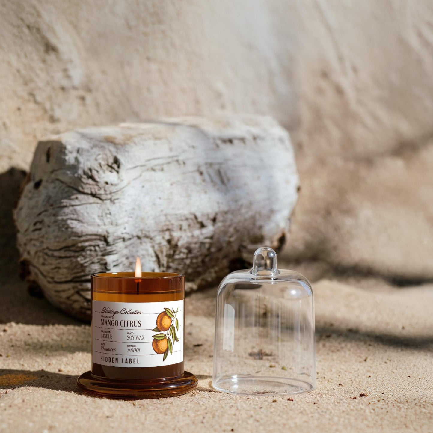Glass Cloche Natural Soy Aromatherapy Candle