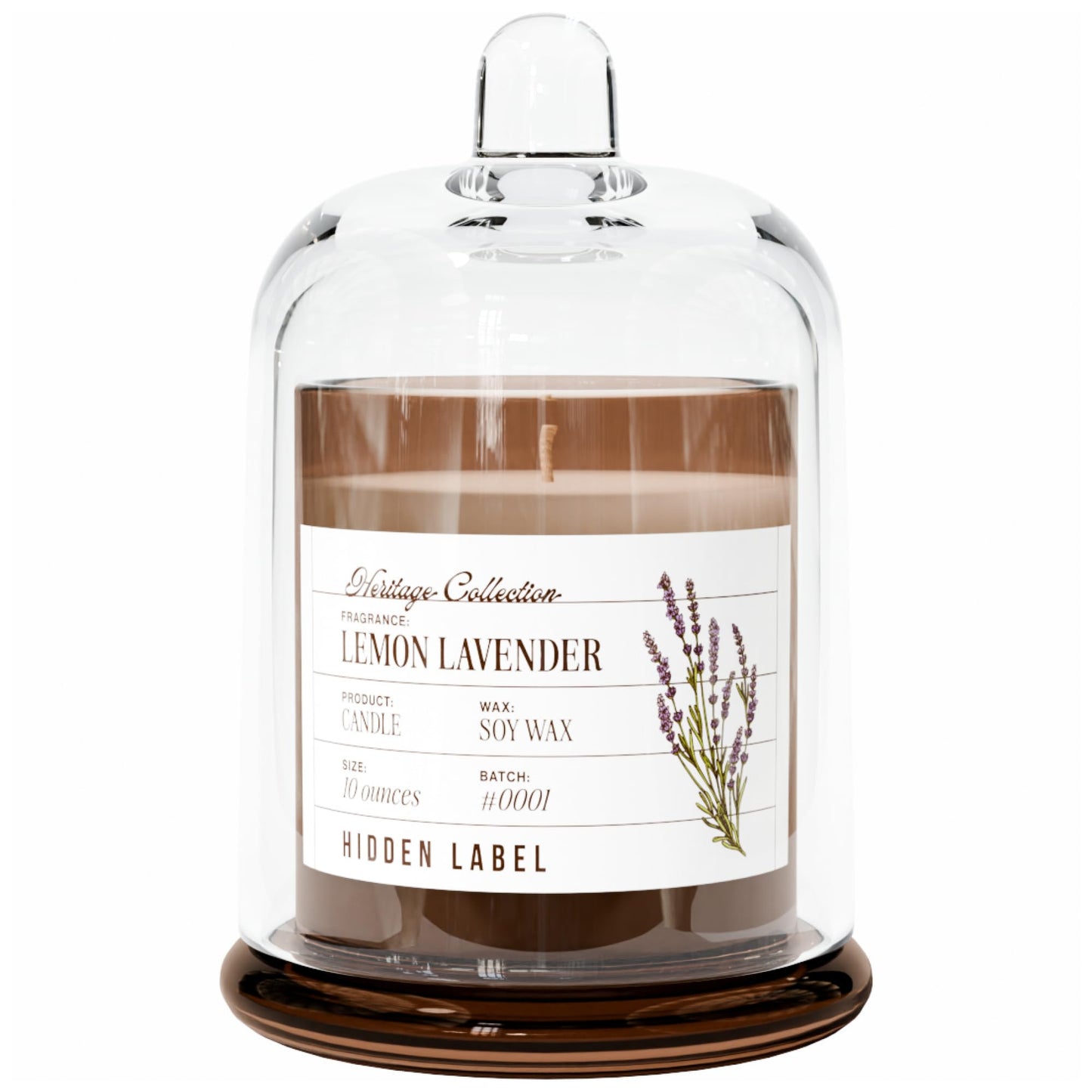 Glass Cloche Natural Soy Aromatherapy Candle