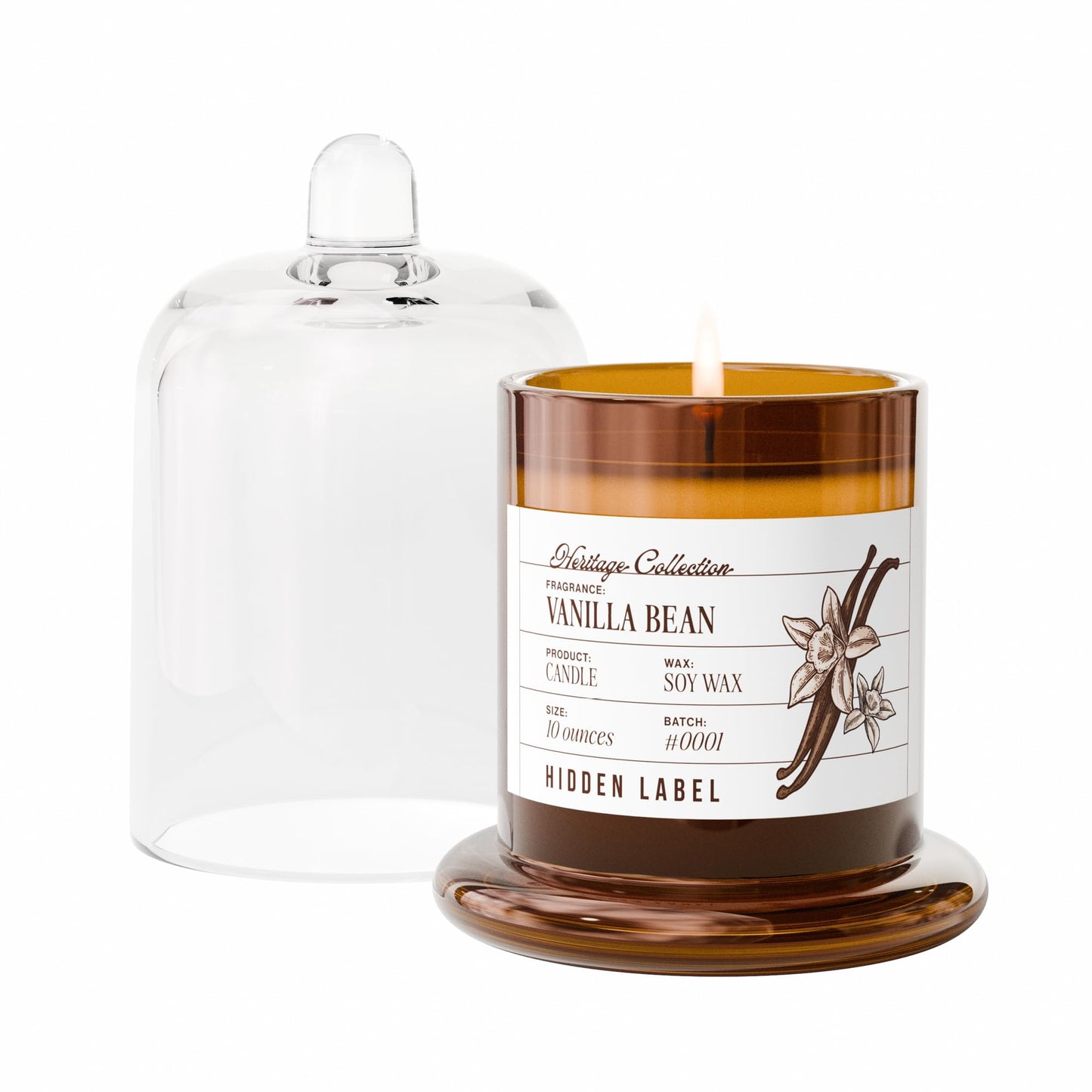 Glass Cloche Natural Soy Aromatherapy Candle