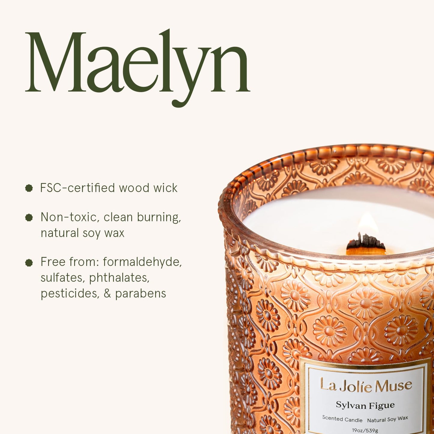 LA JOLIE MUSE Glass Jar Candle