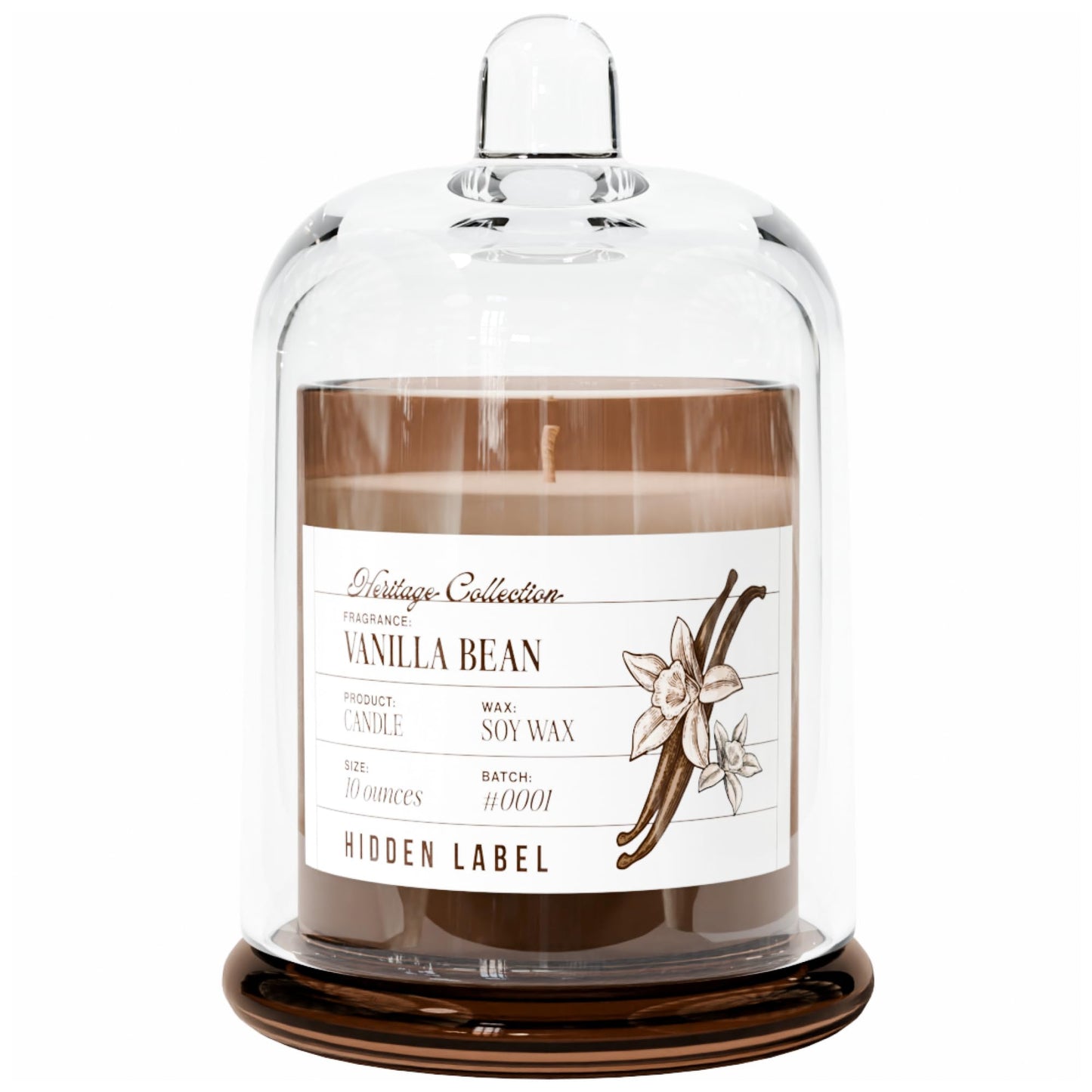 Glass Cloche Natural Soy Aromatherapy Candle