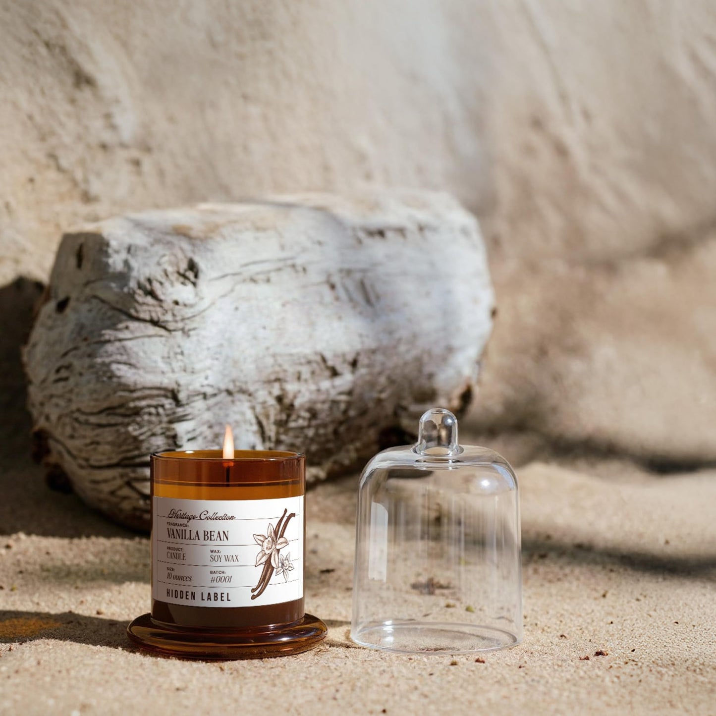 Glass Cloche Natural Soy Aromatherapy Candle