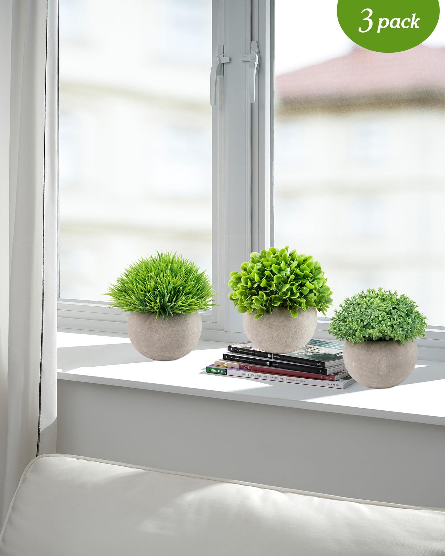Set of 3 Small Artificial Plants