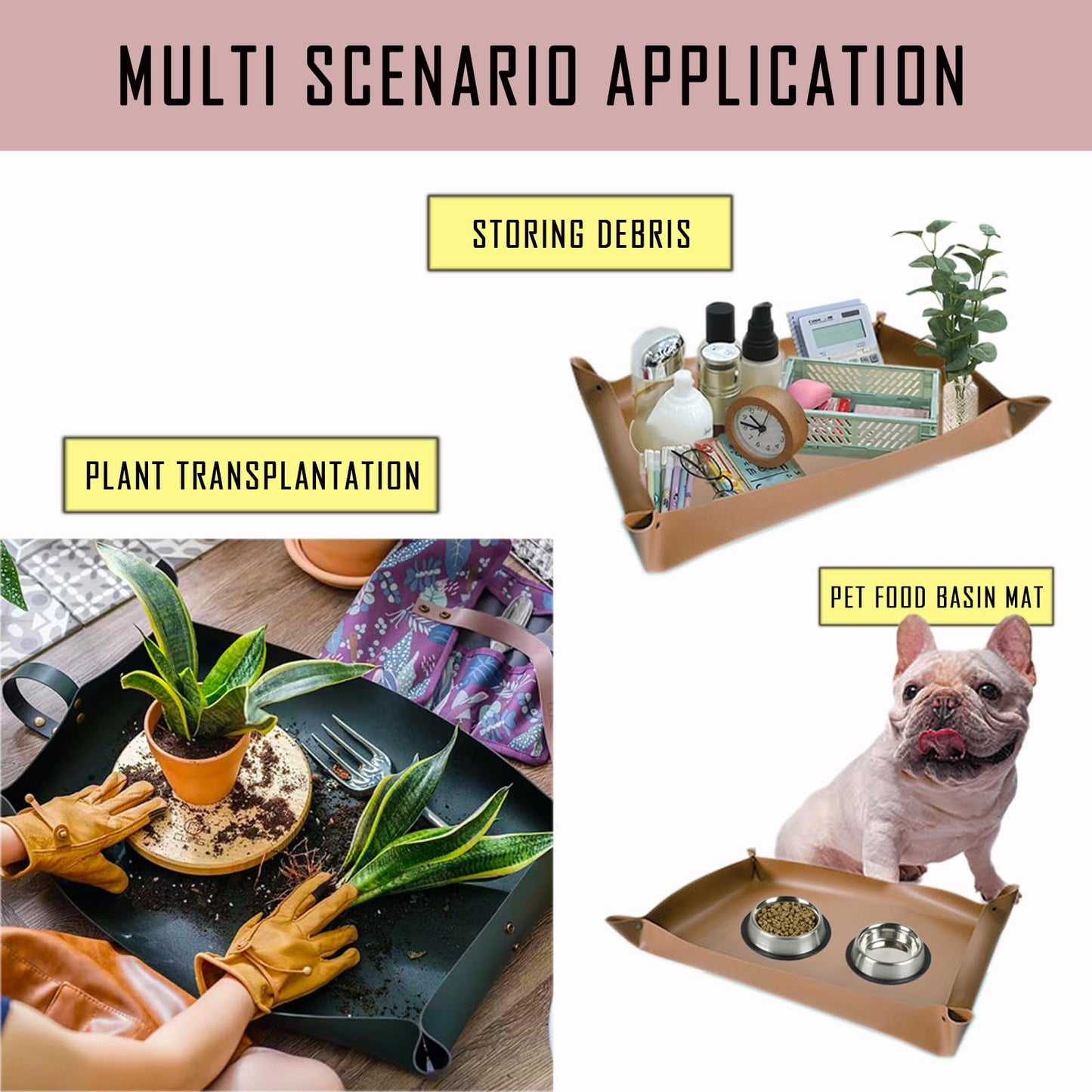 Faux Leather Plant Repotting Mat