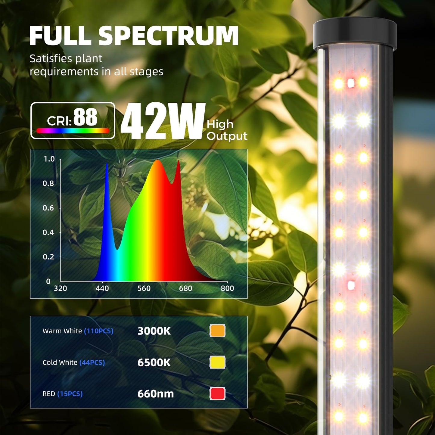 Full Spectrum Barrina Standing Grow Light