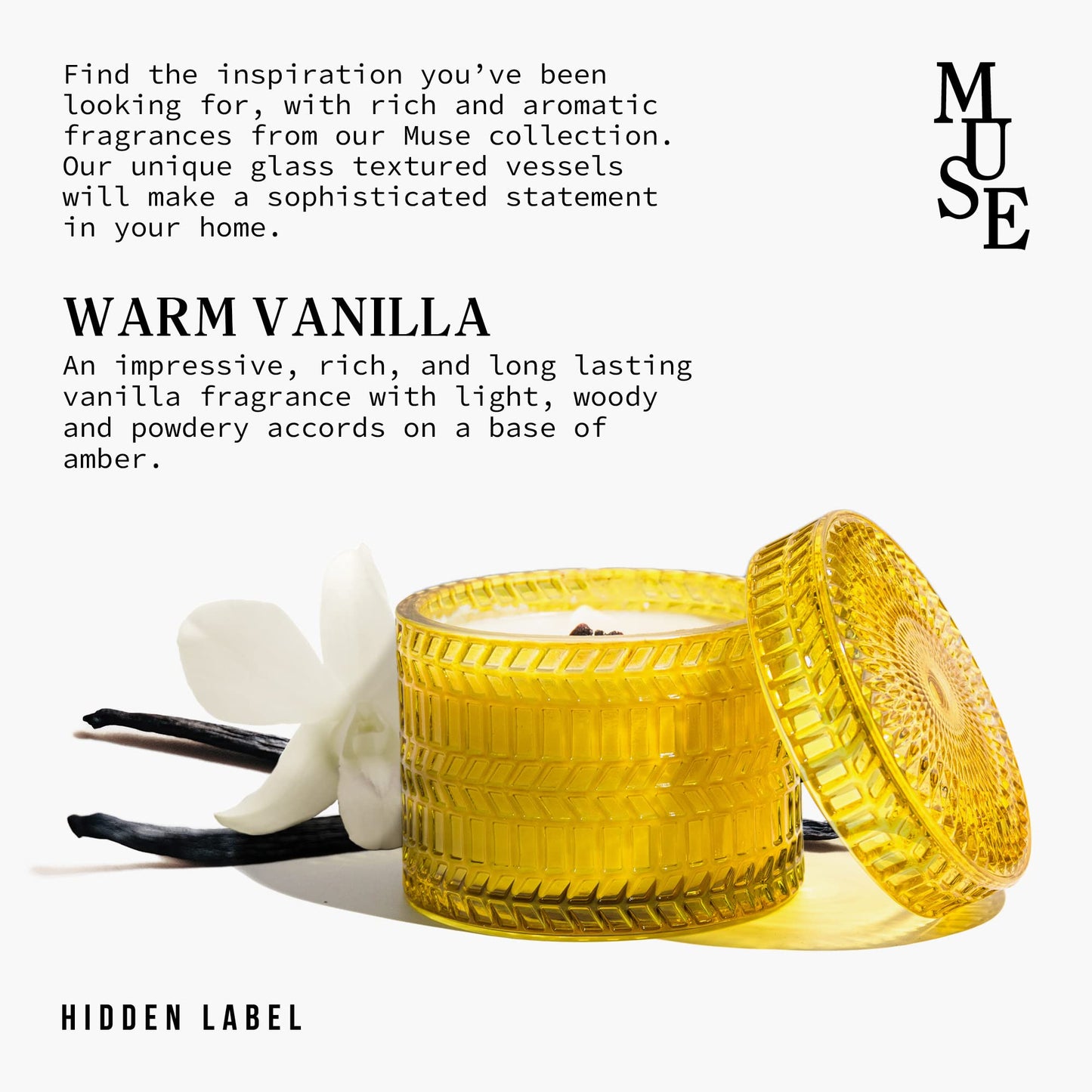 Hidden Label Wood Wick Decorative Candles