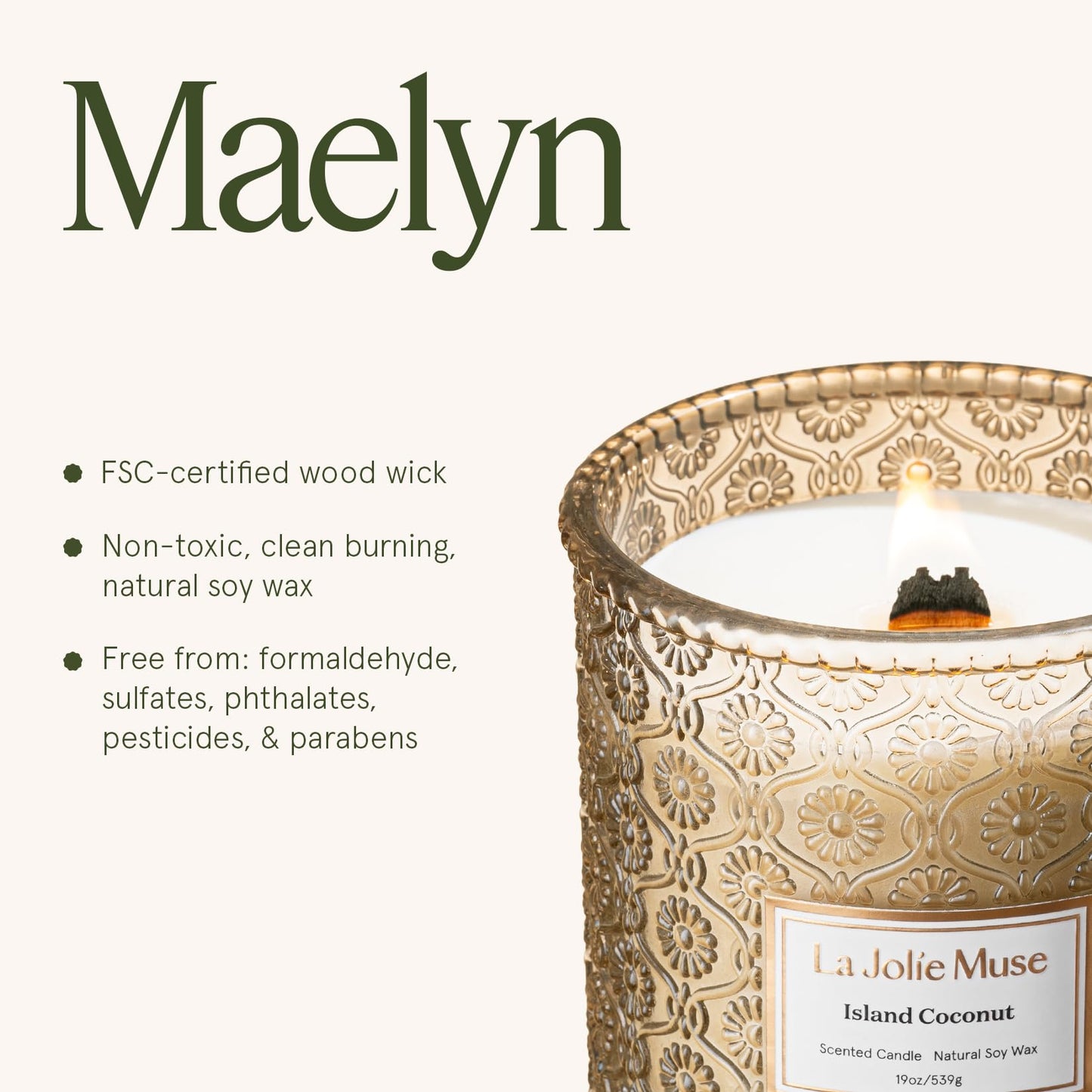 LA JOLIE MUSE Glass Jar Candle